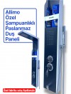 Allimo Paslanöaz Şampuanlıklı Kendinden Bataryalı Duş Paneli