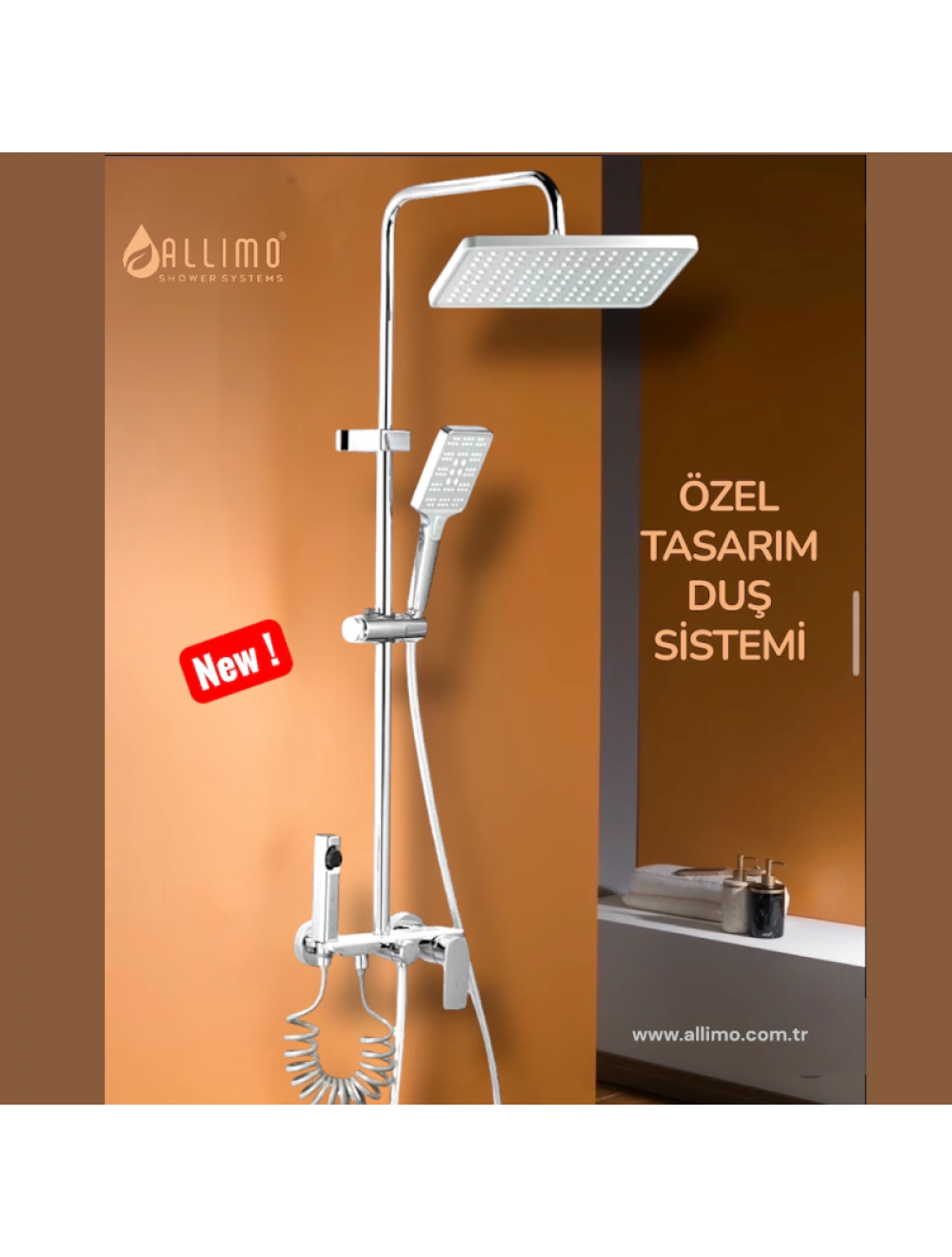 Allimo yeni nesil prinç gövde paslanmaz duş seti