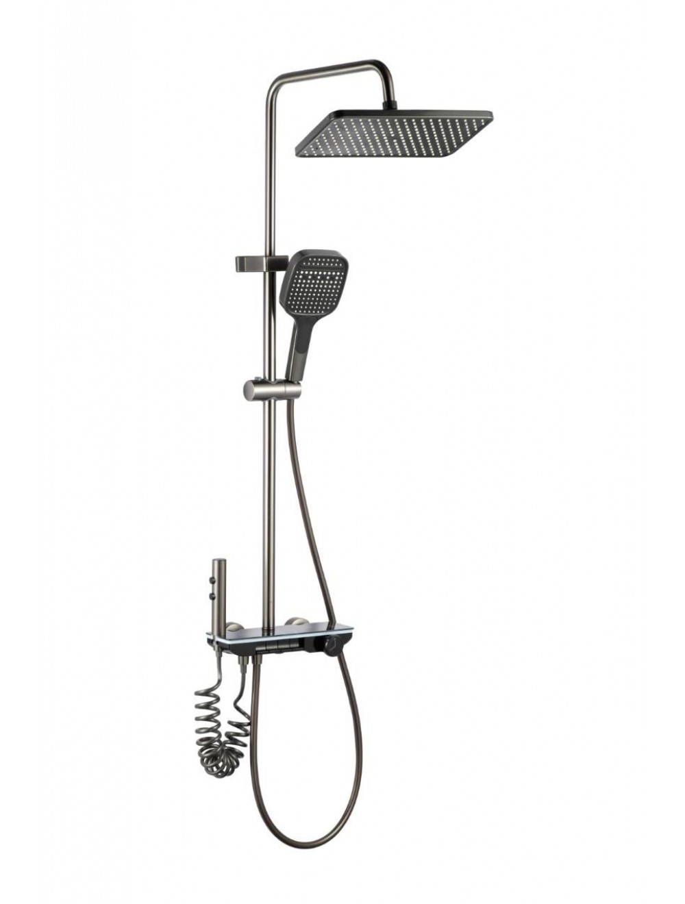 Allimo led aydınlatmalı piano duş seti