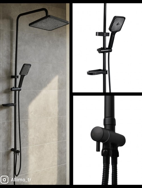ALLİMO ÖZEL TASARIM PRİNÇ YÖNLENDİRİCİLİ ROBOT DUŞ SİYAH 
